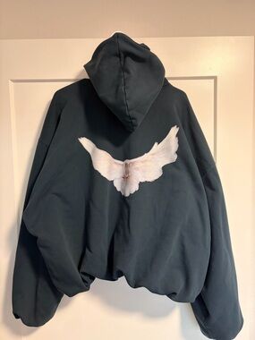 Authentic YZY Gap Balenciaga Blue Dove Hoodie - SMALL